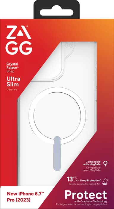 Zagg iPhone 15 Pro Max Crystal Palace Snap fodral (klart)