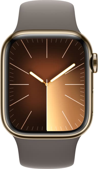 Apple Watch S9 45mm GPS+CEL (Gold Stainless/Clay sportband) M/L
