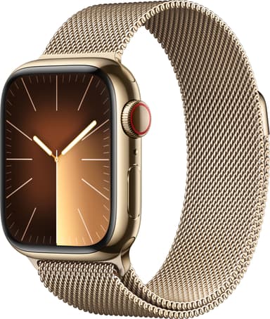 Apple Watch S9 45mm GPS+CEL (Gold Stainless/Gold Milanese Loop)
