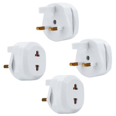 4x Uttagsadapter Resekonverterare (uk typ g till usa)