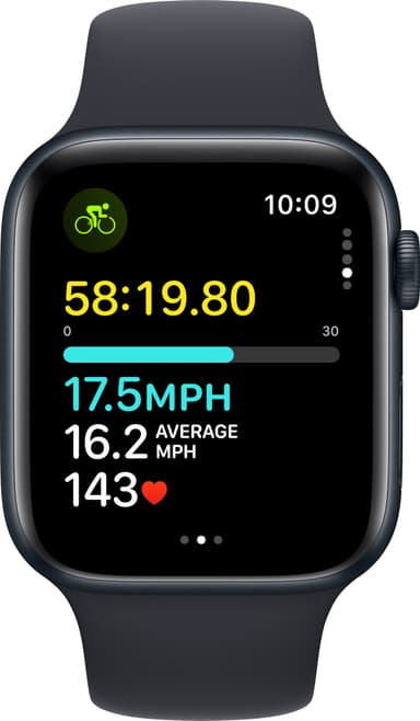 Apple Watch SE 2nd Gen 44mm LTE (Midnight Alu/Midnight sportband S/M)