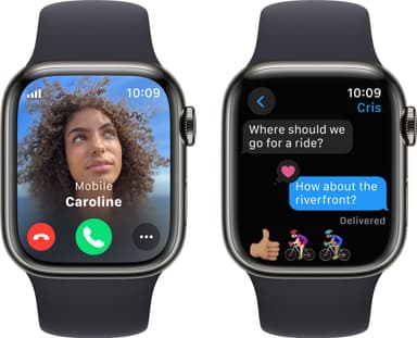 Apple Watch S9 45mm GPS+CEL (Graphite SS/Midnight sportband) S/M