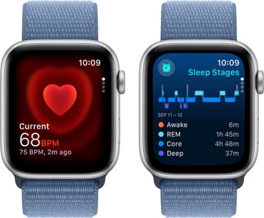 Apple Watch SE 2nd Gen 44mm GPS (Silver Alu/Winter blue sportloop)