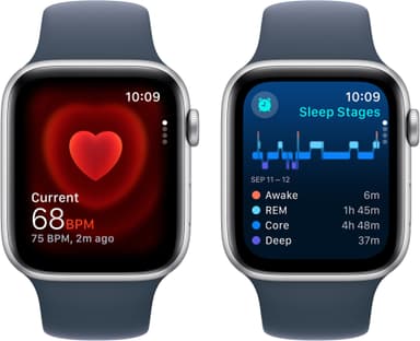Apple Watch SE 2nd Gen 44mm GPS (Silver Alu/Storm blue sportband S/M)