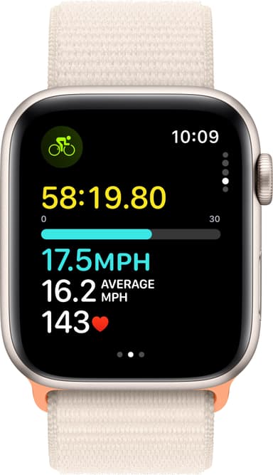 Apple Watch SE 2nd Gen 44mm LTE (Starlight alu/Starlight sportloop)