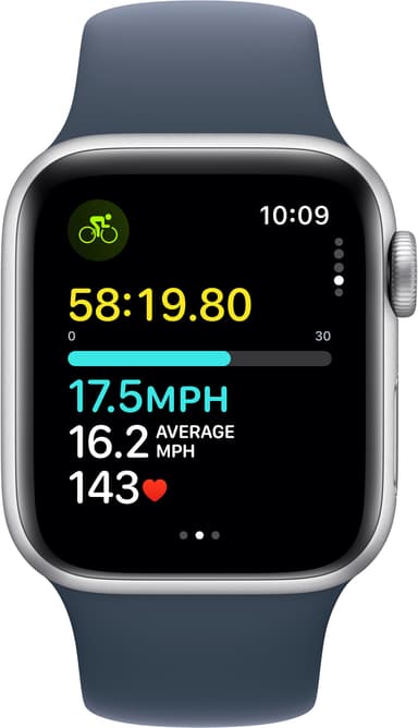 Apple Watch SE 2nd Gen 40mm GPS (Silver Alu/Storm blue sportband S/M)