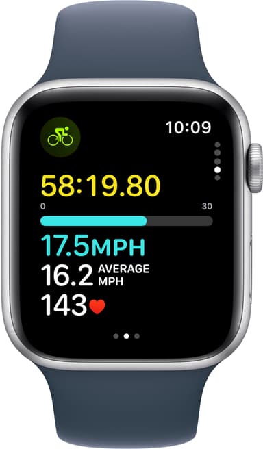 Apple Watch SE 2nd Gen 44mm LTE (Silver Alu/Storm blue sportband S/M)