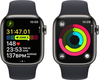 Apple Watch S9 45mm GPS+CEL (Graphite SS/Midnight sportband) S/M