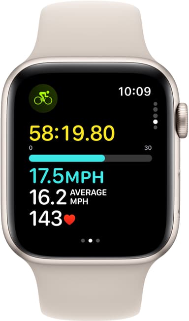 Apple Watch SE 2nd Gen 44mm GPS (Starlight/Starlight sportband S/M)