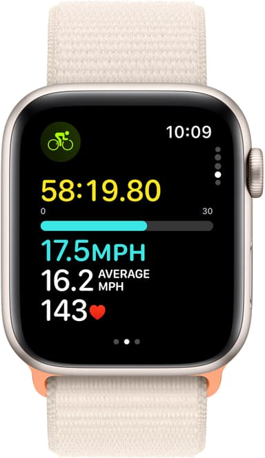 Apple Watch SE 2nd Gen 44mm GPS (Starlight Alu/Starlight sportloop)