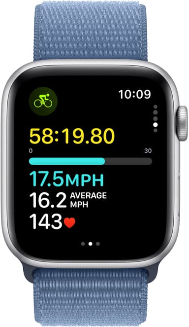 Apple Watch SE 2nd Gen 44mm GPS (Silver Alu/Winter blue sportloop)