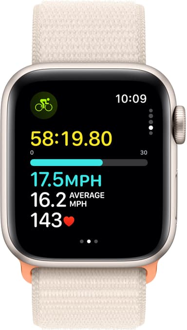 Apple Watch SE 2nd Gen 40mm GPS (Starlight Alu/Starlight sportloop)