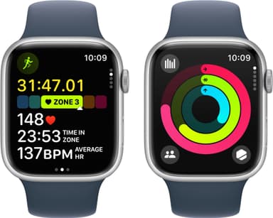Apple Watch S9 45mm GPS (Silver Alu/Storm Blue sportband) S/M