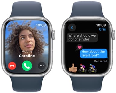 Apple Watch S9 45mm GPS (Silver Alu/Storm Blue sportband) S/M