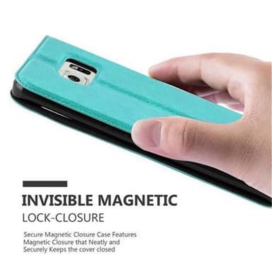 Samsung Galaxy S6 EDGE Plånboksfodral Skal (Turkos)