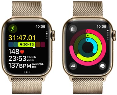 Apple Watch S9 45mm GPS+CEL (Gold Stainless/Gold Milanese Loop)