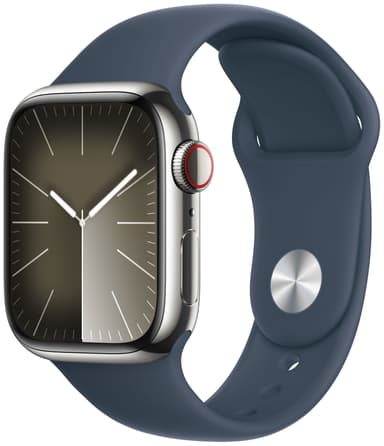Apple Watch S9 41mm GPS+CEL (Silver SS/Storm Bluet sportband) M/L