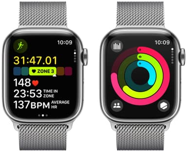 Apple Watch S9 45mm GPS+CEL (Silver Stainless/Silver Milanese Loop)