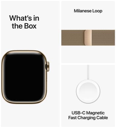 Apple Watch S9 41mm GPS+CEL (Gold Stainless/Gold Milanese Loop)