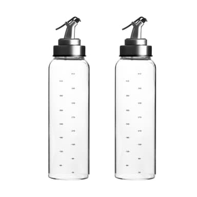 2x Oljedispenser Oljeflaska behållare Vinäger 450 ml