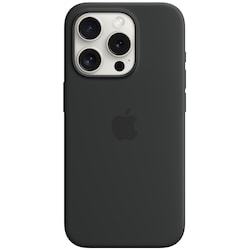 iPhone 15 Pro Silikonfodral med MagSafe (black)