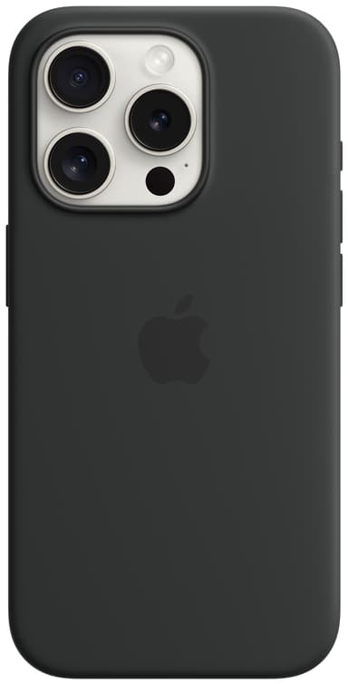 iPhone 15 Pro Silikonfodral med MagSafe (black)