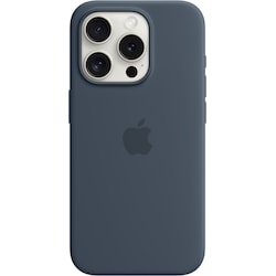 iPhone 15 Pro Silikonfodral med MagSafe (storm blue)