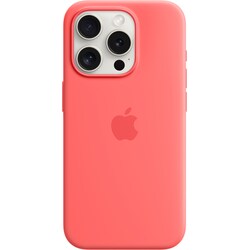 iPhone 15 Pro Silikonfodral med MagSafe ()guava)