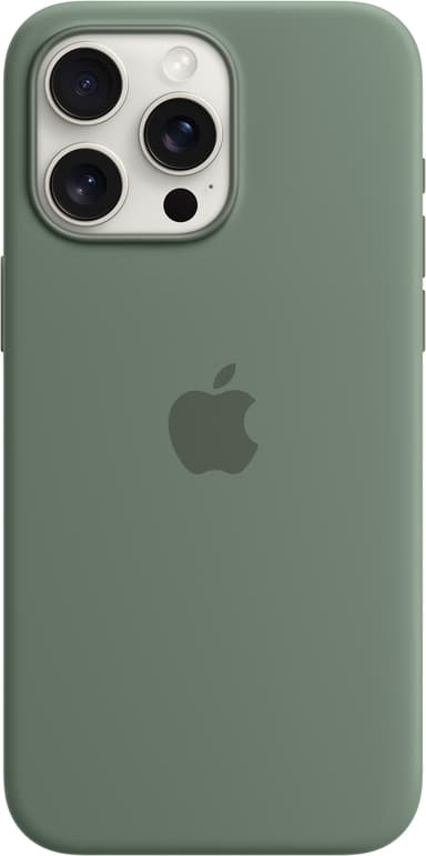 iPhone 15 Pro Max Silikonfodral med MagSafe (cypress)
