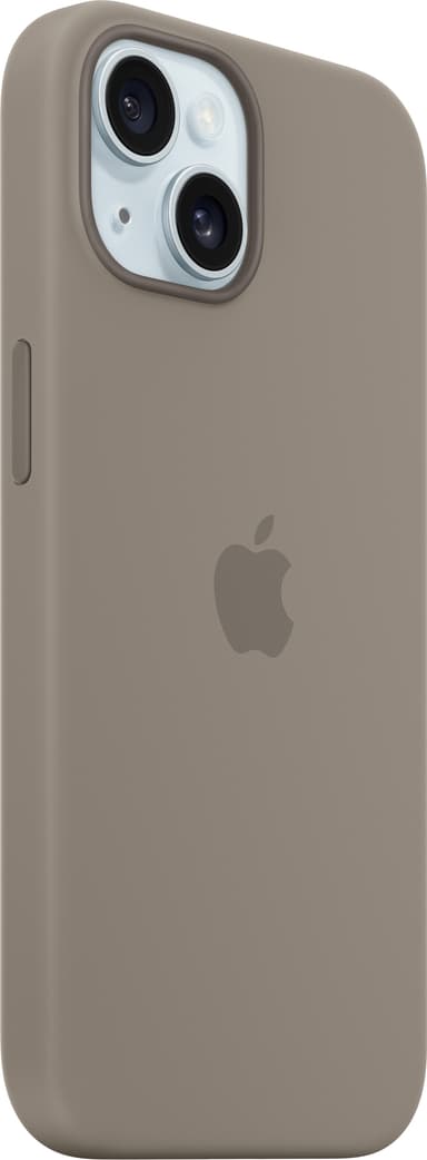 iPhone 15 silikonfodral med MagSafe (Clay)
