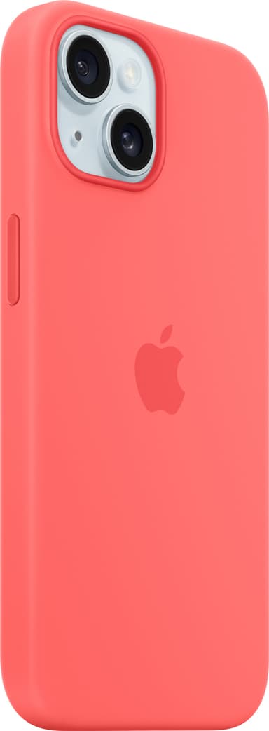 iPhone 15 silikonfodral med MagSafe (Guava)