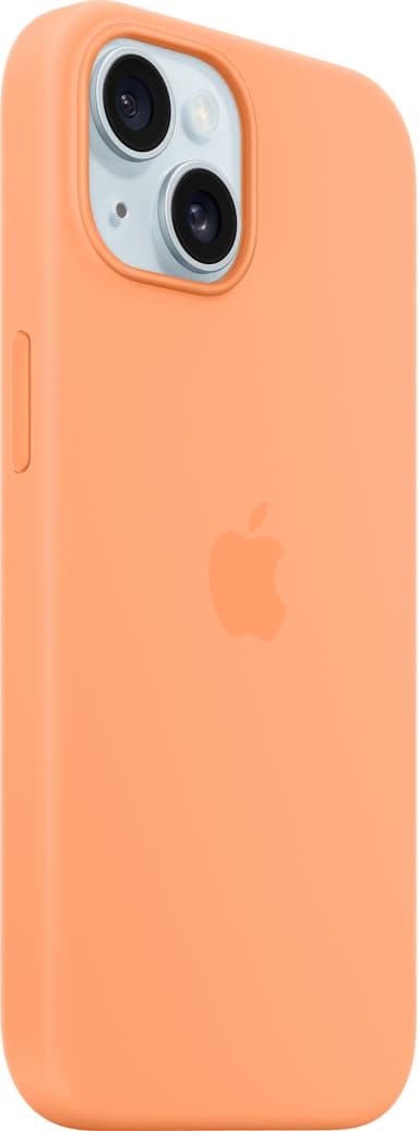 iPhone 15 silikonfodral med MagSafe (Orange Sorbet)