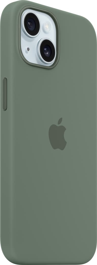 iPhone 15 silikonfodral med MagSafe (Cypress)
