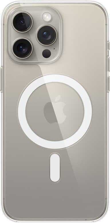 iPhone 15 Pro Max transparent skal med MagSafe