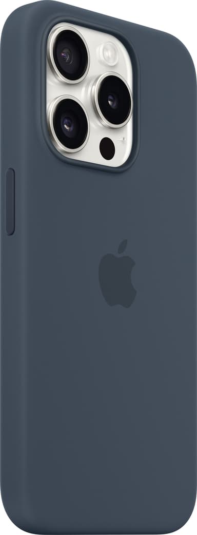 iPhone 15 Pro Silikonfodral med MagSafe (storm blue)