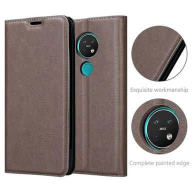 Skal Nokia 7.2 Plånboksfodral (Brun)