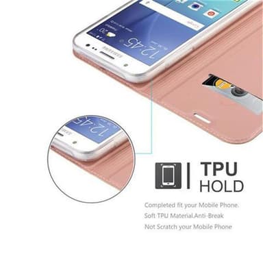 Samsung Galaxy J5 2015 Plånboksfodral Skal (Rosa)