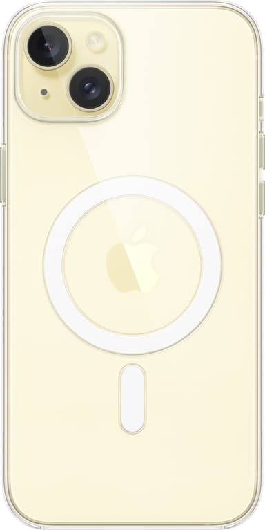 iPhone 15 Plus transparent skal med MagSafe