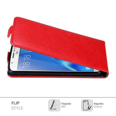 Samsung Galaxy J5 2016 Flipfodral Skal (Röd)