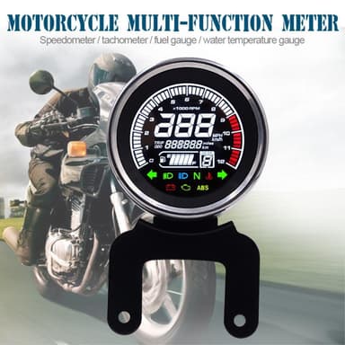 WUPP CS-782A1 LCD Digital Hastighetsmätare Motorcykel Varvräknare Vägmätare Bränslemätare Olja