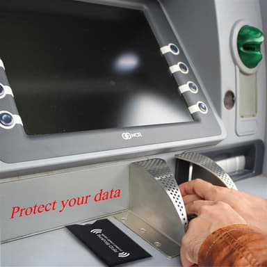 10x RFID-blockerande Skyddsfodral Kreditkorts (svart)