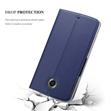 Motorola Google NEXUS 6 Plånboksfodral Skal (Blå)