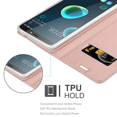 HTC Desire 12 PLUS Plånboksfodral Skal (Rosa)
