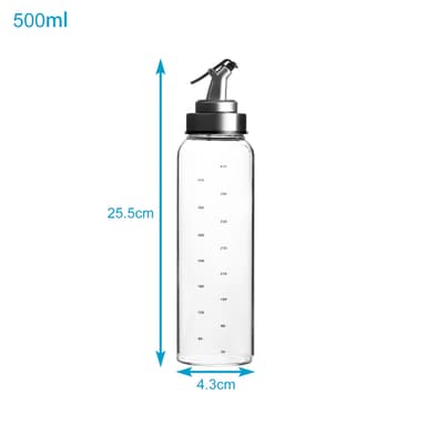 2x Oljedispenser Oljeflaska behållare Vinäger 450 ml