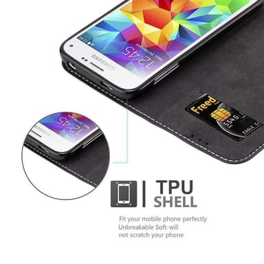 Samsung Galaxy S5 / S5 NEO Skal Fodral Case (Svart)