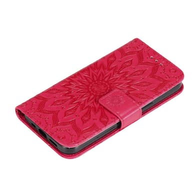 SKALO iPhone 15 Pro Max Mandala Plånboksfodral - Röd