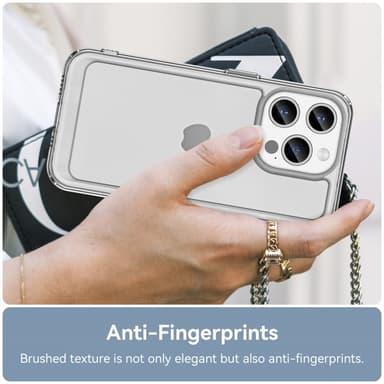 SKALO iPhone 15 Pro Transparent TPU Metalknappar Skal - Transparent