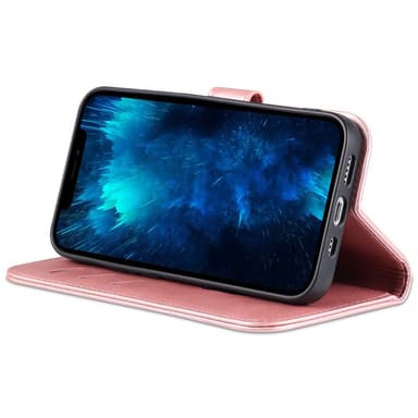 SKALO iPhone 15 Pro AZNS Plånboksfodral - Roséguld