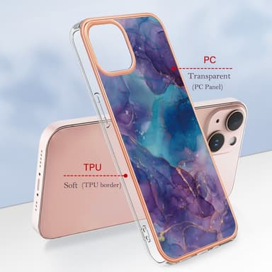 SKALO iPhone 15 Marmor TPU-skal - Motiv 5