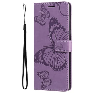 SKALO iPhone 15 Plus Mandala Butterfly Plånboksfodral - Lila